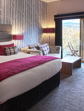 Luxury One Night, Bed and Breakfast Winter Break in a Castle Room or Woodland Lodge Superior Room